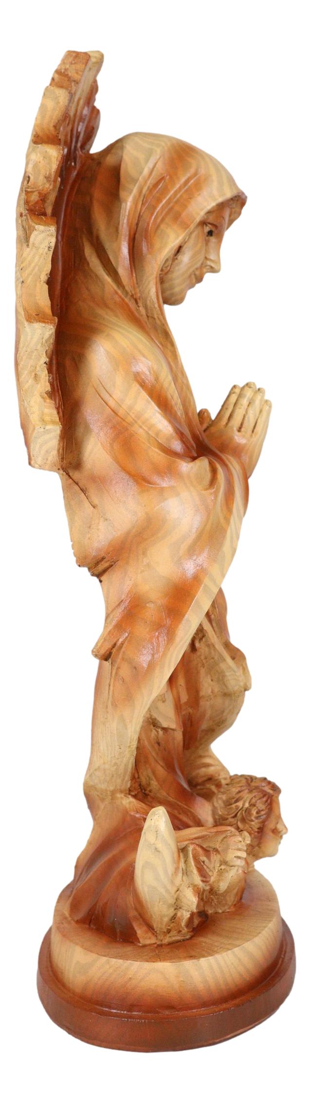 Our Lady of Guadalupe Virgin Mother Mary Catholic Decor Faux Wood Resin Figurine