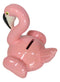 Whimsical Pink Tropical Wading Bird Flamingo Money Piggy Coin Bank Figurine