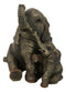 Jungle Shower Safari Savanna Elephant Mother and Calf with Trunks Up Figurine