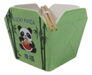 Lucky Panda With Bamboo Ramen Takeout To Go Box Serving Bowl With Chopsticks Set