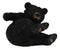 Whimsical Rustic Western Black Bear Cub Stretching Cell Phone Holder Figurine