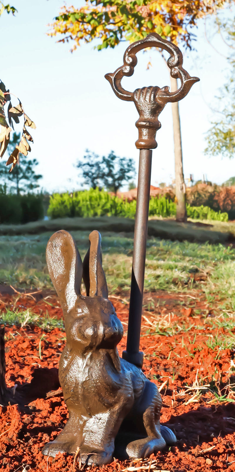 Pack Of 2 Cast Iron Farmhouse Rustic Whimsical Bunny Rabbit Wall Coat –  Ebros Gift