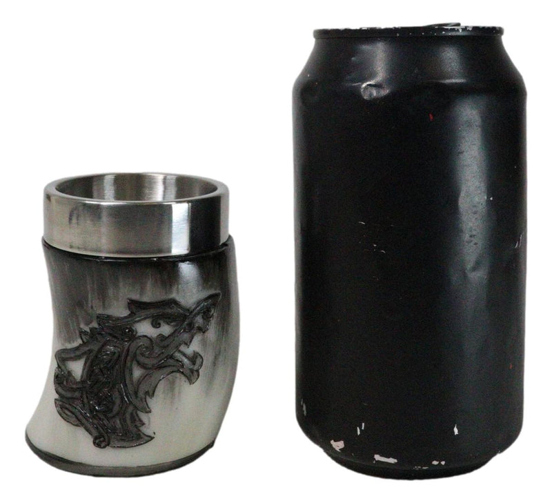 Set Of 2 Norse Mythology Viking Wolf Fenrir Enemy Of The Gods Shot Glasses