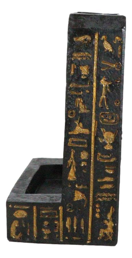 Egyptian God of The Dead Anubis Hieroglyphs Backflow Incense Burner Figurine