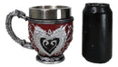 Wicca Scroll Art Dragon Blood Red Vial With Silver Heart Dragons Tea Cup Mug