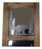 Large 30"H Western Rustic Bear And Moose In Pine Trees Forest Wooden Wall Mirror