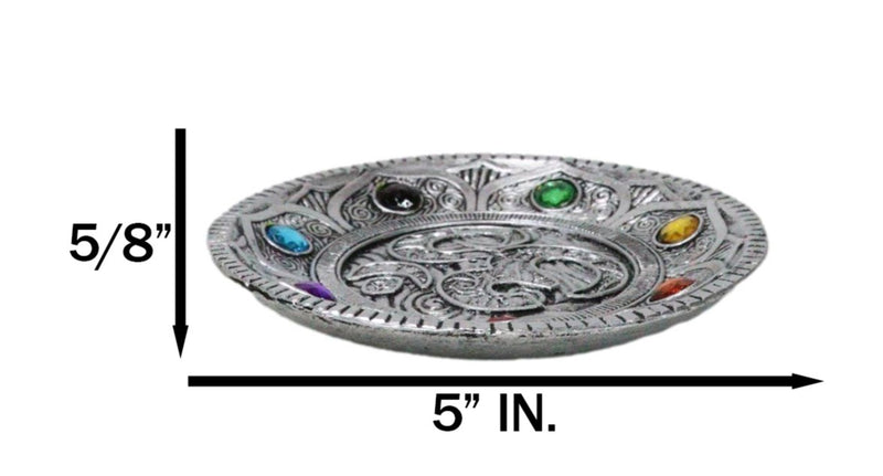 Feng Shui Buddha Ohm Symbol Lotus Mandala With 7 Chakra Gems Incense Burner