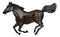 Rustic Western Wild Running Horse Decorative Metal Wall Sculpture Relief 24"L