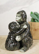 Jungle Rainforest Wildlife Gorilla Ape And Baby Ceramic Salt And Pepper Shakers