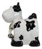 Whimsical Holstein Bovine Cow with Collar Bell Money Coin Savings Piggy Bank