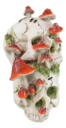 Day Of The Dead Toadstool Mushrooms & Moss Fungi Gothic Stacked Skulls Figurine