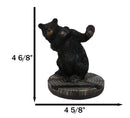 Rustic Western Hide And Seek Black Bear On Tree Ring Cell Phone Holder Figurine