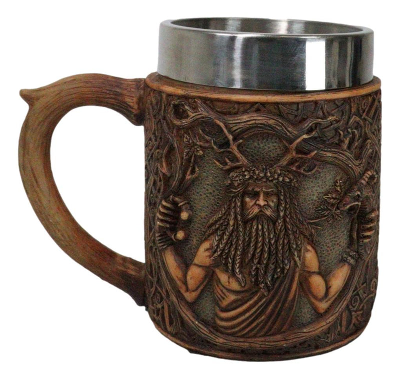 Celtic Horned God Herne Cernunnos With Antlers And Sacred Symbols Coffee Mug