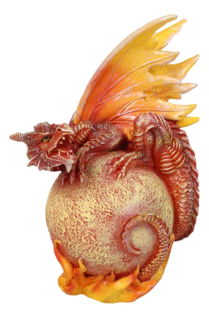 Celestial Solar Sun Galaxy Planet Terrestrial Guardian Fire Dragon Figurine