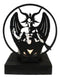 Wicca Occultic Sabbatic Goat Winged Baphomet Coated Metal Votive Candle Holder