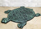 Pack Of 4 Cast Iron Verdigris Marine Sea Turtle Shell Garden Stepping Stones