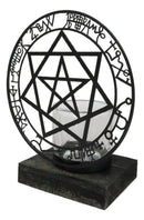 Wicca Occultic Angels and Demons Sacred Mystic Sigils Metal Votive Candle Holder