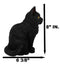 Witch's Pet Realistic Mystical Black Kitty Cat Kitten Sitting Figurine 8"H