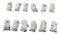 Set Of 12 Wisdom Of The Tundra Forest Arctic Snow White Owls Mini Figurines