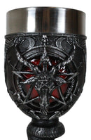 Sabbatic Goat Baphomet Sigil Red Blood Sacrifice Pentagram Serpent Wine Goblet