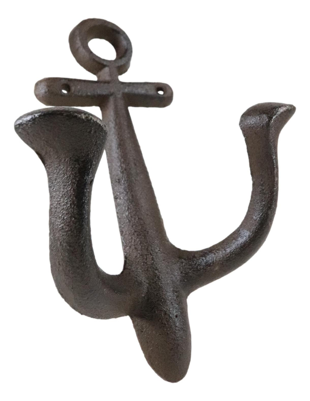 Cast Iron Rustic Sailor Nautical Marine Sea Ship Anchor 2 Pegs Double –  Ebros Gift