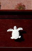 Pack Of 6 Aged White Swimming Marine Sea Turtle Drawer Cabinet Door Pull Knobs