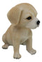 Realistic Sitting Adorable Fawn Labrador Puppy Figurine 5.5" Tall Pet Pal Dog