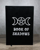 Book of Shadows Triple Moon Pentagram A5 Lined Pages Velvet Cover Journal Book