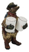 Western Texas Cowboy Armadillo Spice Sheriff Salt And Pepper Shakers Holder