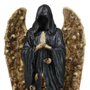 Gothic Death Prayer Grim Reaper Skeleton With Ossuary Skulls Wings Figurine