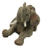 Wildlife Jungle Play Safari Savanna Elephant Father and Calf Resting Figurine