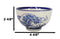 Pack Of 4 Blue Japanese Hokusai Great Wave Design Ceramic Thick Large Rice Bowls