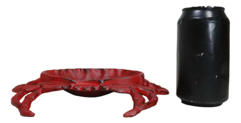 Cast Iron Marine Sea Red King Crab Trinket Coins Jewelry Tray Dish Decor