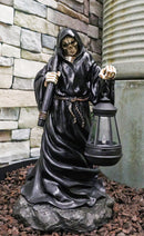 Ebros 16.5"Tall Beacon of The Styx Grim Reaper Solar Lantern LED Light Statue