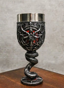 Sabbatic Goat Baphomet Sigil Red Blood Sacrifice Pentagram Serpent Wine Goblet