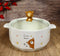 Ceramic Whimsical Honey Bees Bear 30oz Noodle Dessert Food Bowl W/ Glass Lid