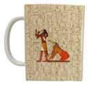 Yellow Book Of The Dead Egyptian Anubis Arcane Arts Ceramic Boxy Square Mug