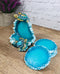 Marine Turquoise Blue Waves Sea Turtle Mother And Hatchling Family Coaster Set