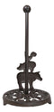 Cast Iron Rustic Farm Barn Animals Rooster Pig Cow Kitchen Paper Towel Holder