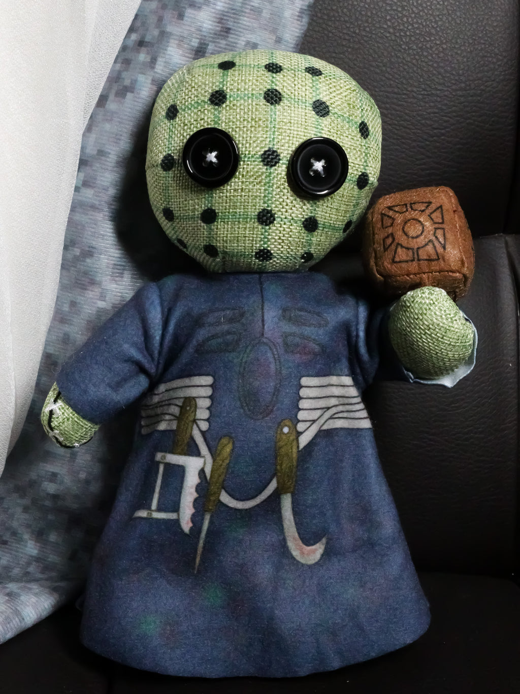 Pinhead Hellraiser Pinheadz Voodoo Stitches Monster Villain Plush Toy Ebros T