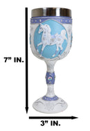 Trail Of Painted Ponies Snow Crystal Pony With Frost Flakes Horse Wine Goblet