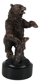 Wall Street Standing Grizzly Bear Statue Bronze Electroplated Resin Figurine