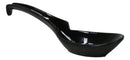 Contemporary Black Melamine Asian Soup Spoons With Ladle Hook & Notch Set Of 6