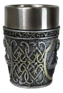 Pack of 4 Black Cloak Medieval Templar Crusader Knight Shot Glasses Set of 4