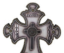 Inspirational Hope Faith A Friend Loves at All Times Fleur De Lis Wall Cross