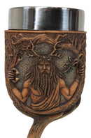 Celtic Horned God Herne Cernunnos With Antlers And Sacred Symbols Wine Goblet