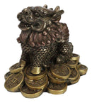 Feng Shui Fortune Money Dragon Chi Lin Yang Energy Gold Coins Charm Figurine