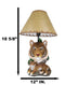 Royal Bengal Tiger Jungle Predator Desktop Table Lamp Statue Decor With Shade