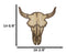 Rustic Western MDF Wood Bison Cow Skull Cutout Wall Decor Plaque 16.25"L