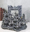 Set of 12 Mini Armored Knights On Horses And Medieval Castle Drawbridge Display